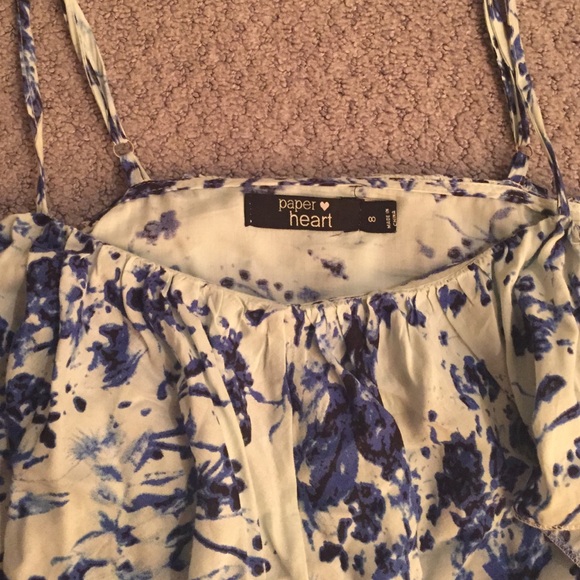 LF blue floral print romper - Picture 3 of 4